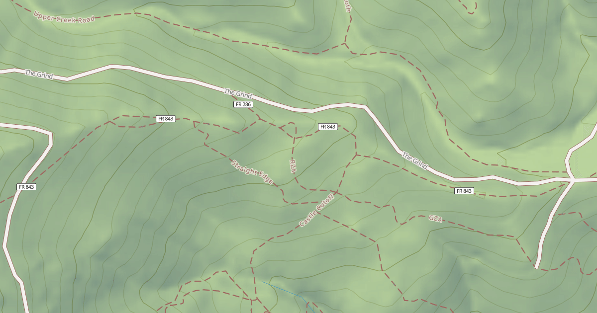 Map preview of Castle Cutoff Single Track