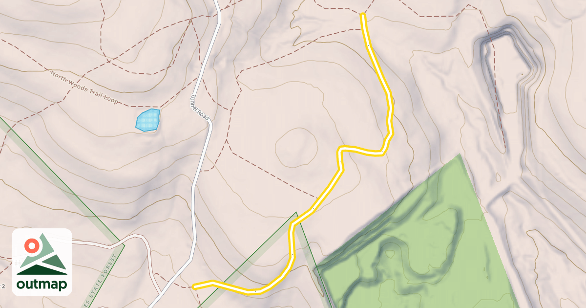 Map of North Woods Trail Loop