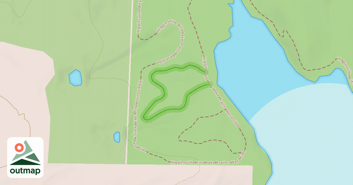 Map of Higginsville City Lake Trails: North Prairie Loop