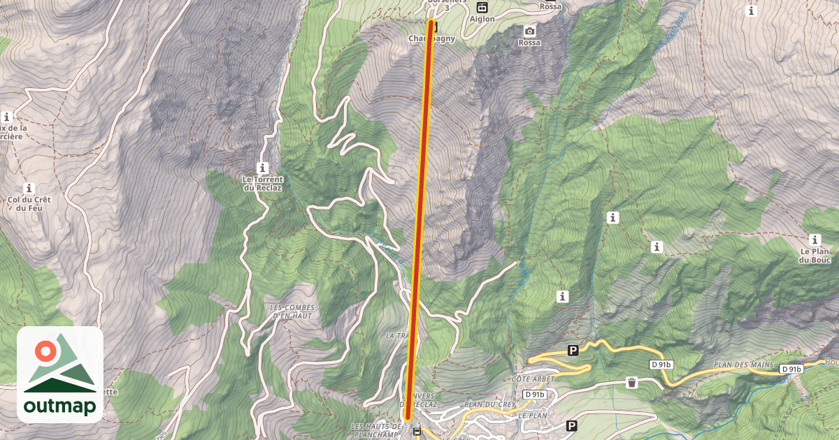 Map of Champagny