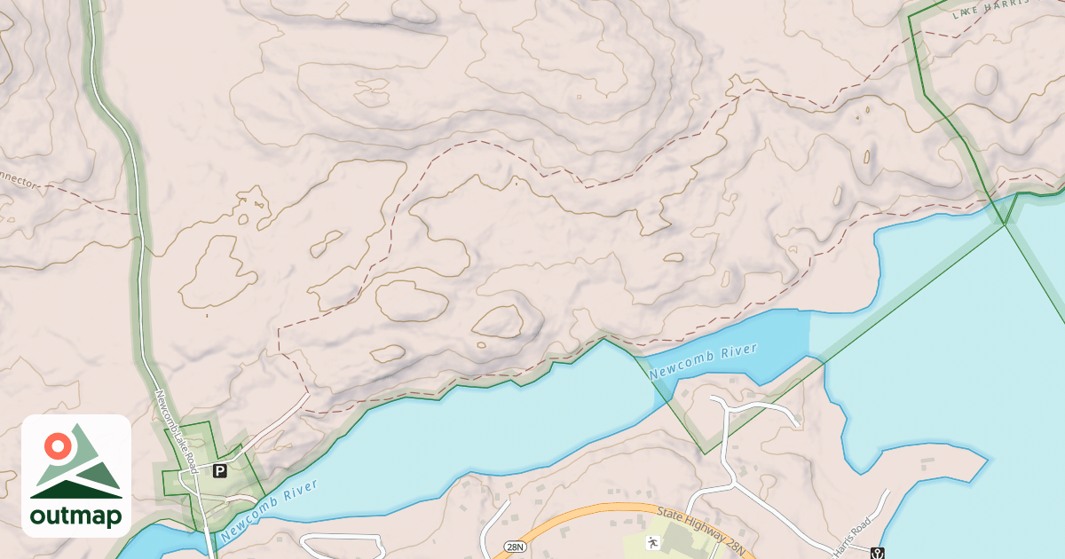 Map of Santanoni - Lake Harris Trail
