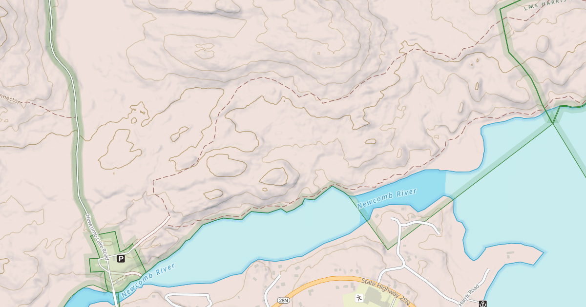 Map preview of Santanoni - Lake Harris Trail