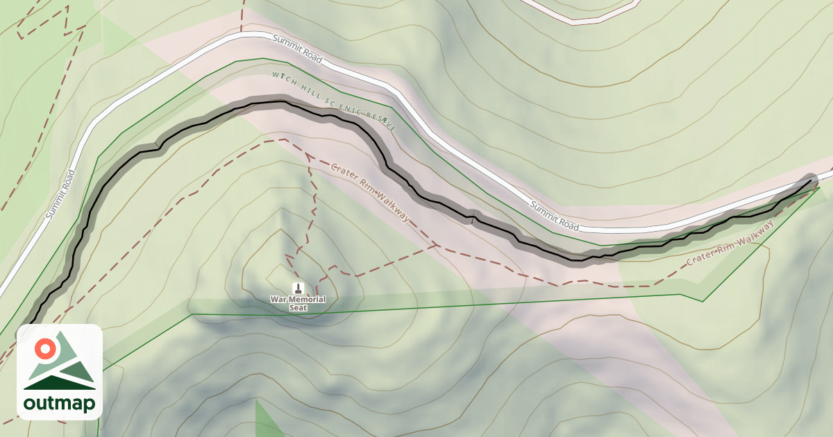 Map of Witch Hill Mountain Biking Track