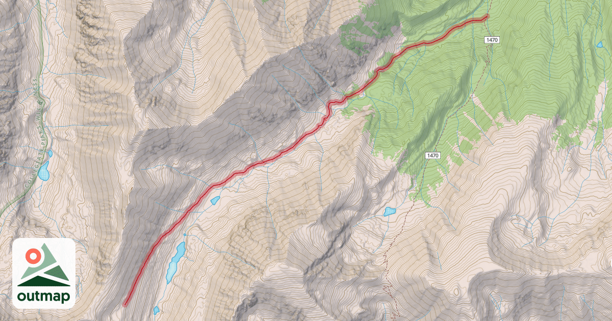 Map of Big Willis Gulch Trail
