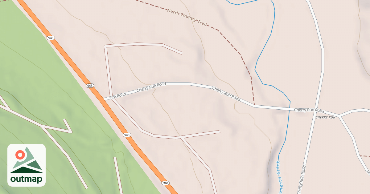 Map of CHERRY RUN