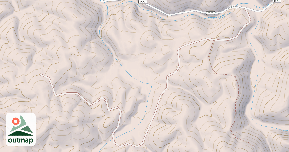 Map of JIGGER CREEK