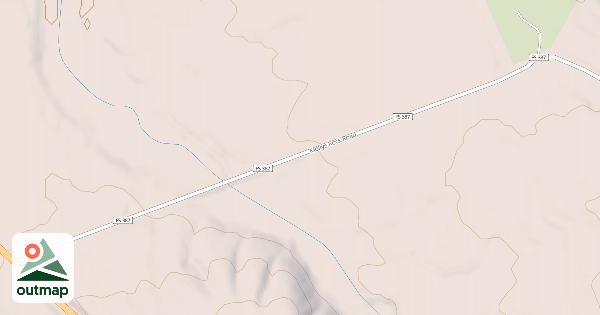 Map of MOLLYS ROCK