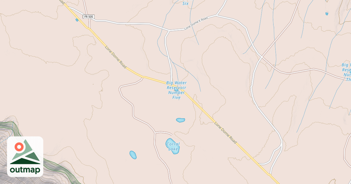 Map of LONE DOME K