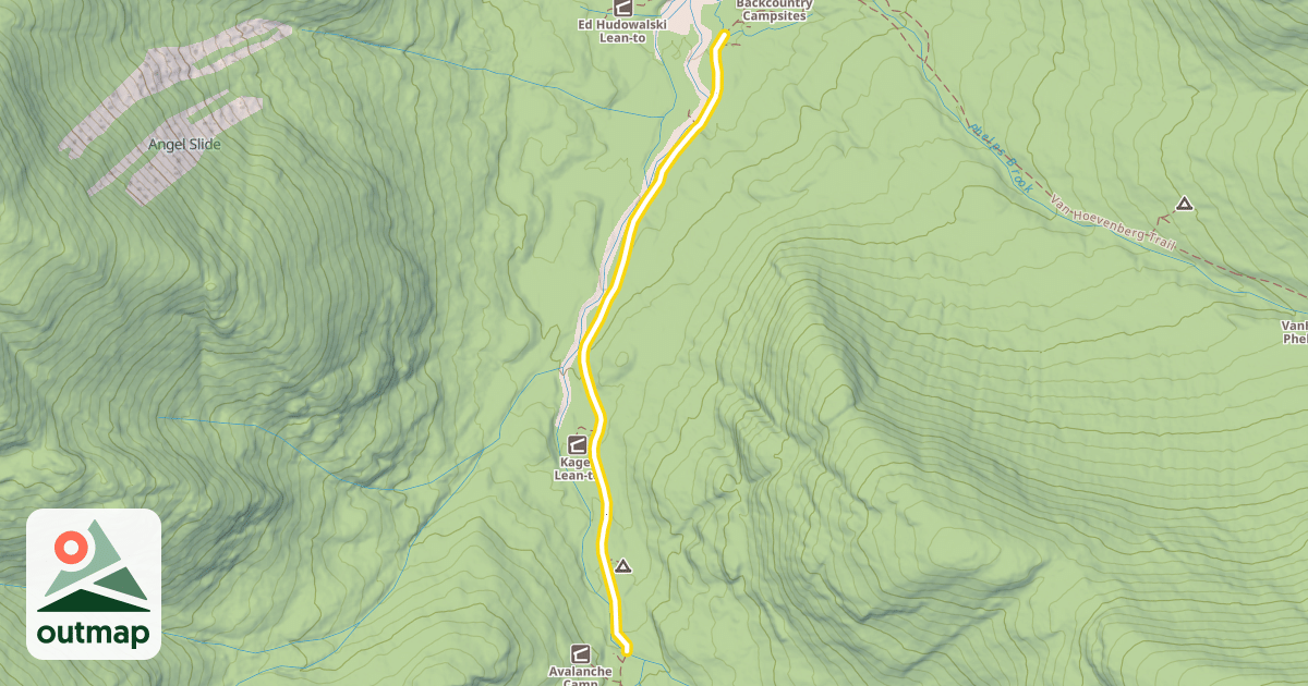 Map of Avalanche Pass Trail