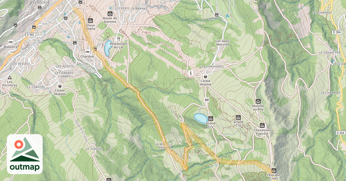 Map of La montée des Chavannes