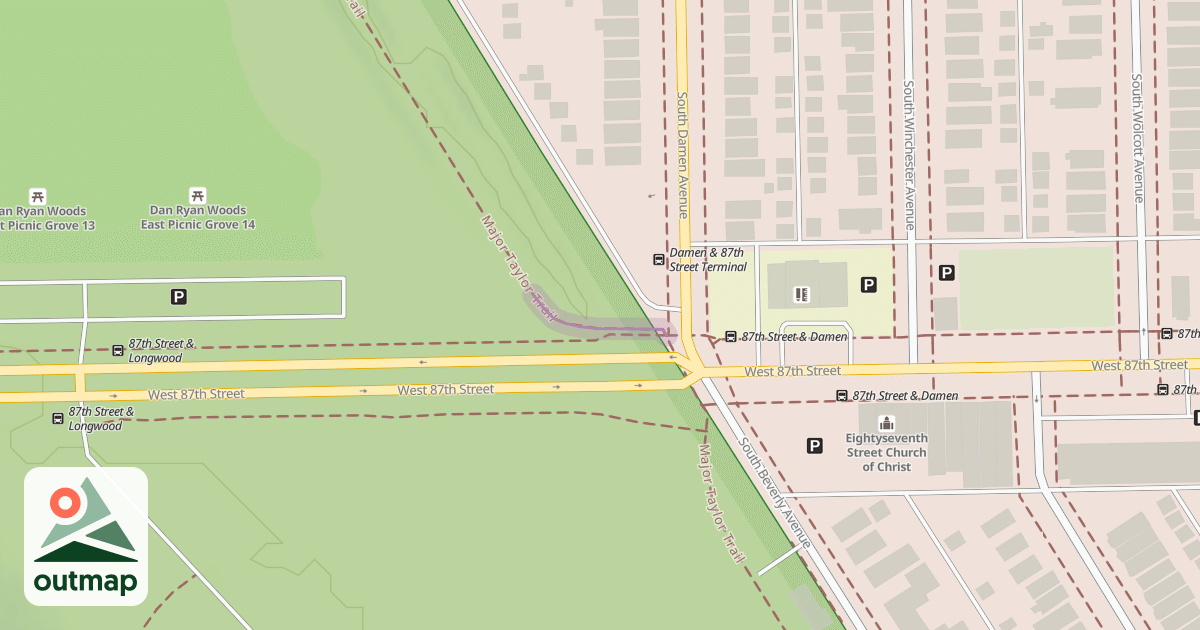Map of Major Taylor Trail
