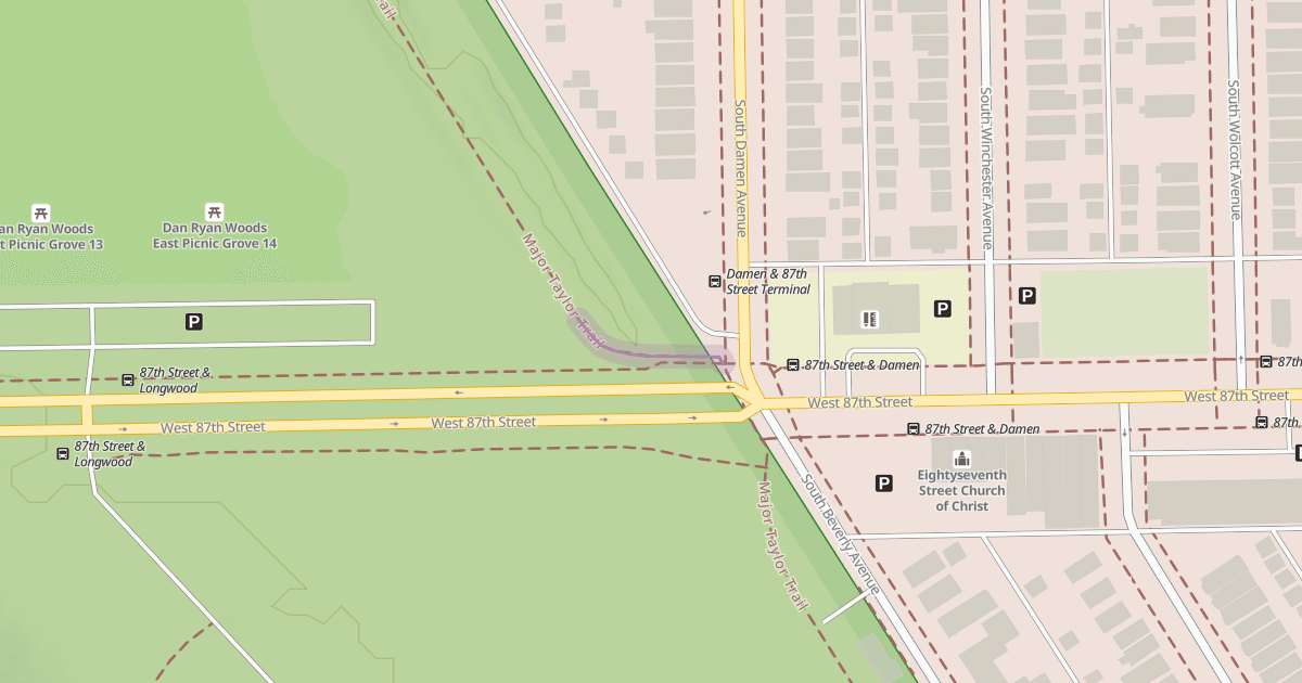 Map preview of Major Taylor Trail