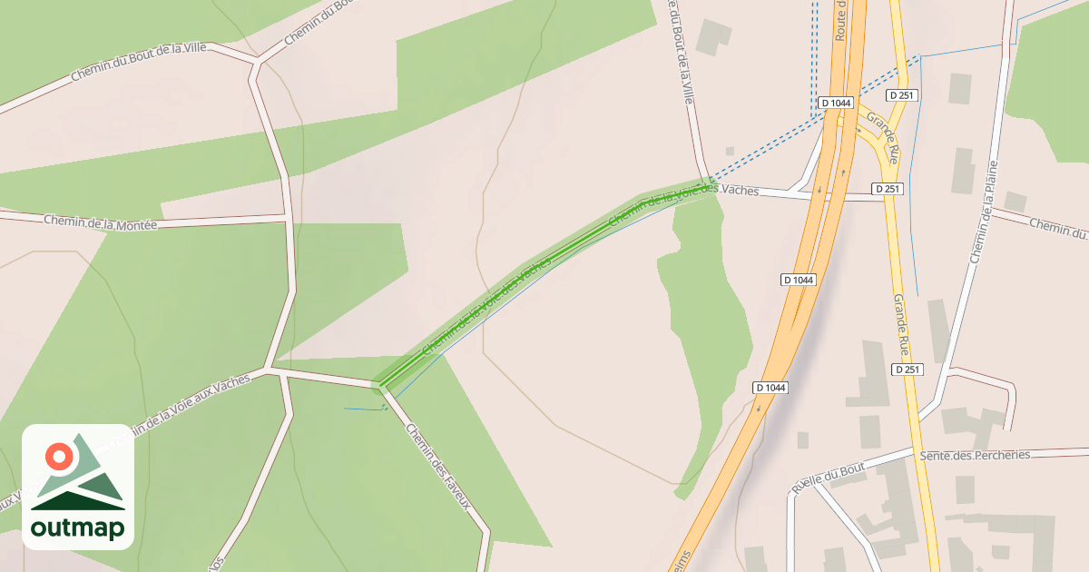 Map of Chemin de la Voie des Vaches