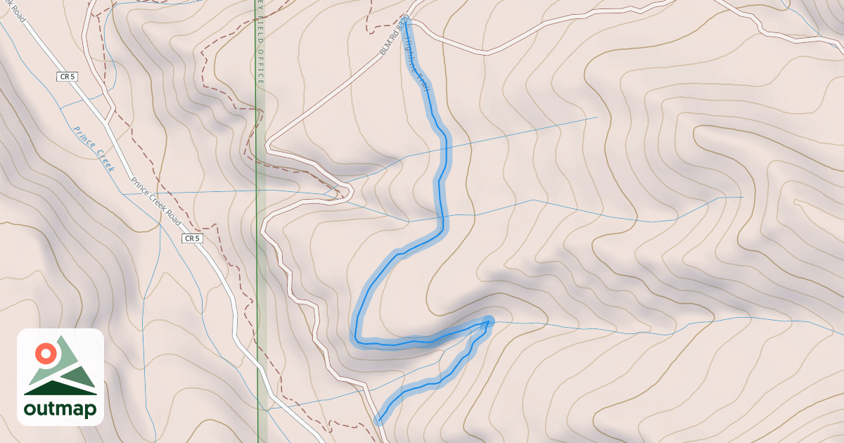 Map of Highline Trail