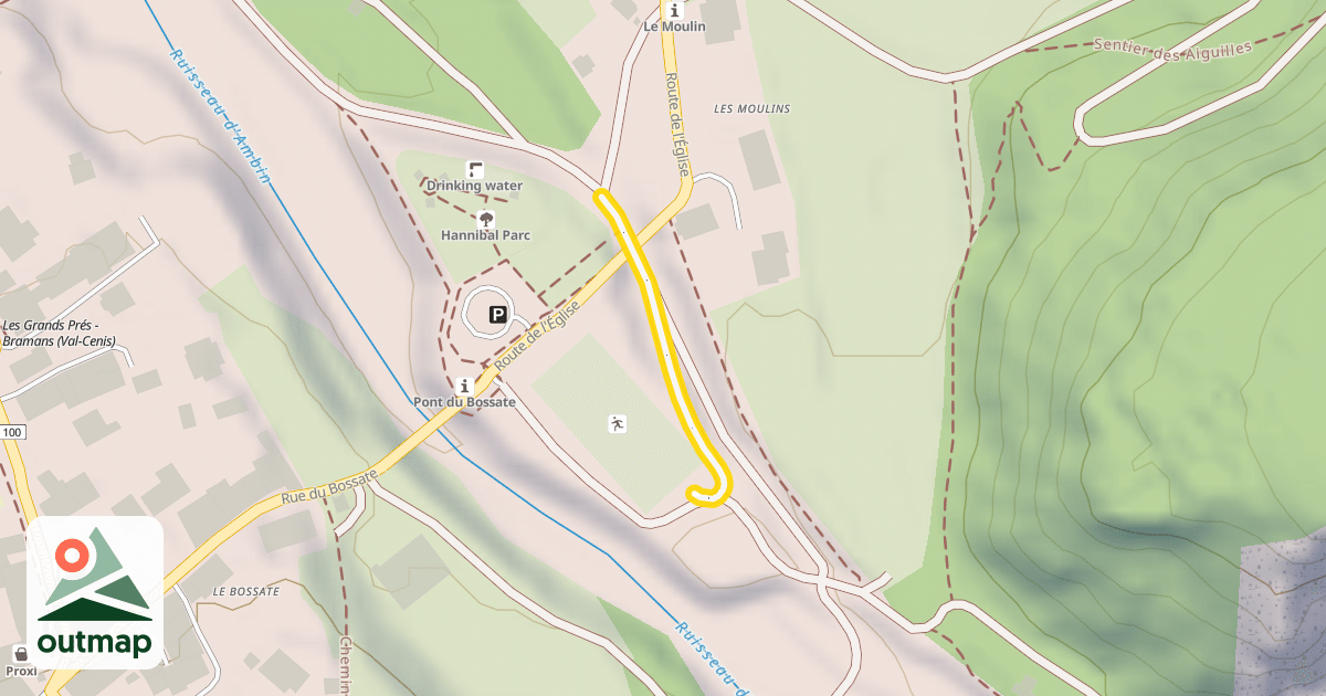 Map of Bramans - Le Verney