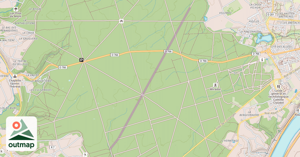 Map of Allée d'Anne de Bretagne