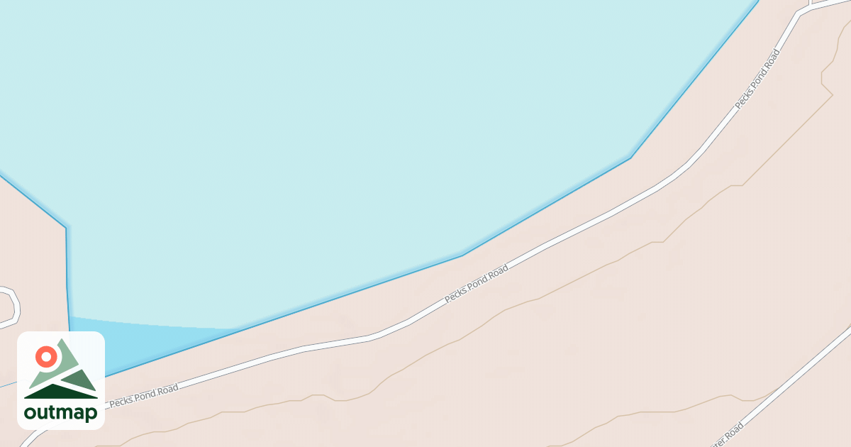 Map of Edgemere-Pecks Pond - Snowmobile Trails