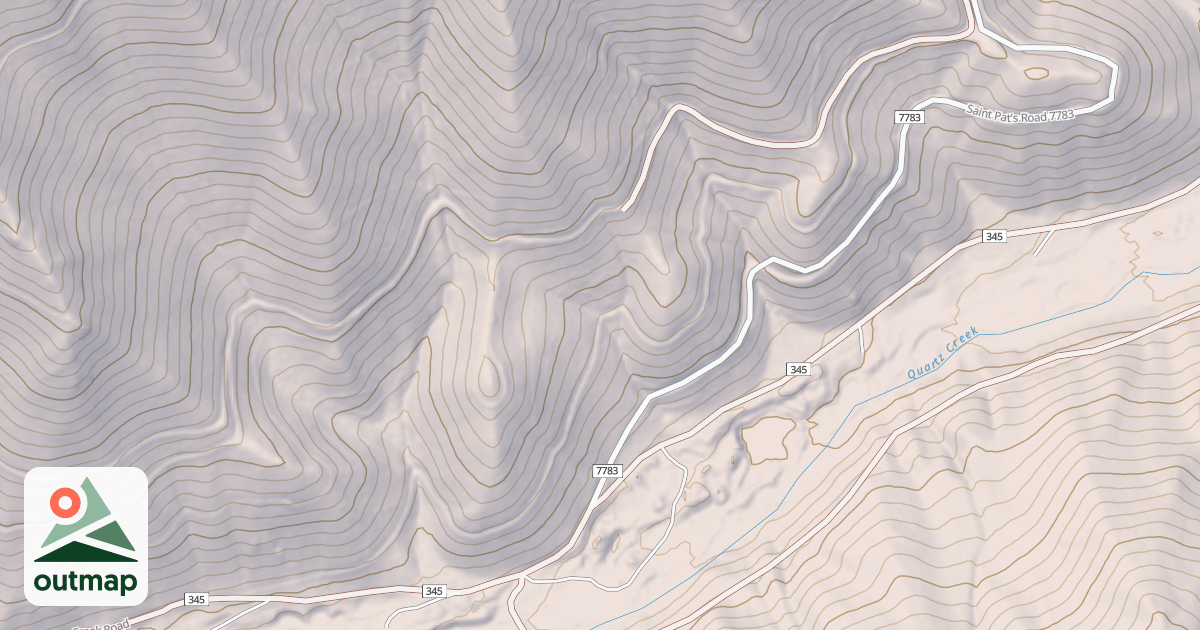 Map of NORTH QUARTZ SPUR