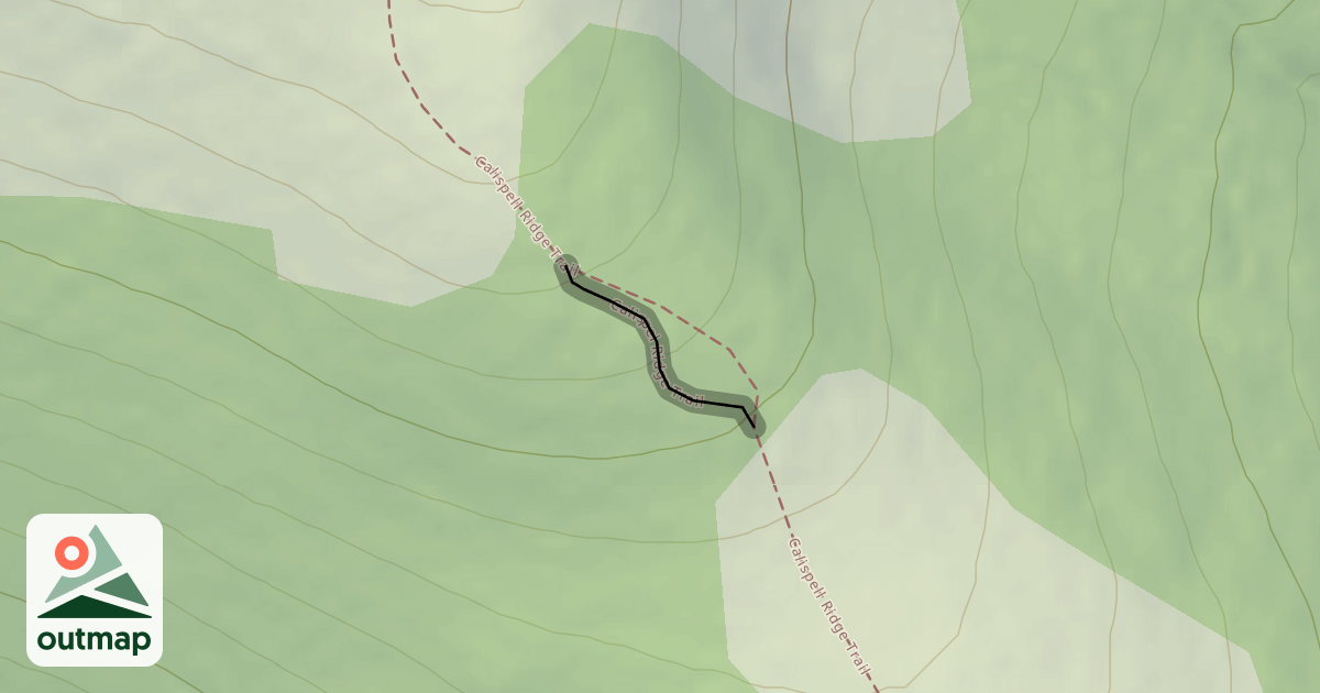 Map of Calispel Ridge Trail