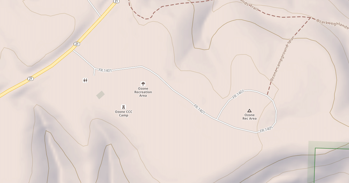 Map preview of OZONE RECREATION