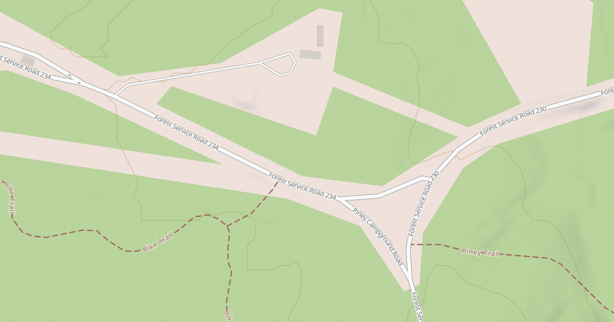 Map preview of PINEY ENTRANCE ROAD