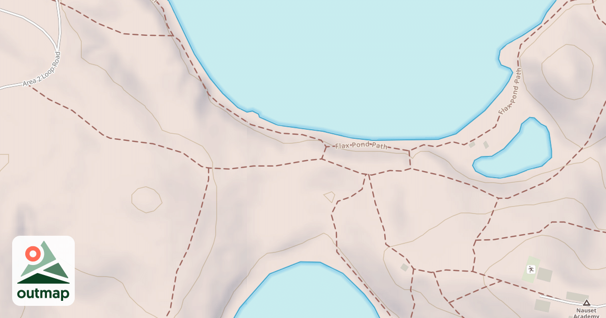 Map of Flax Pond Loop Trail