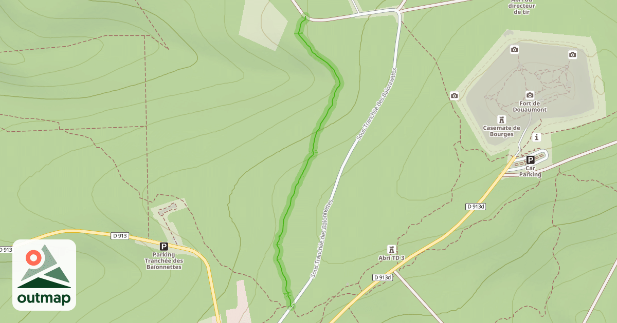 Map of Sentier Tranchée Bois Morchée