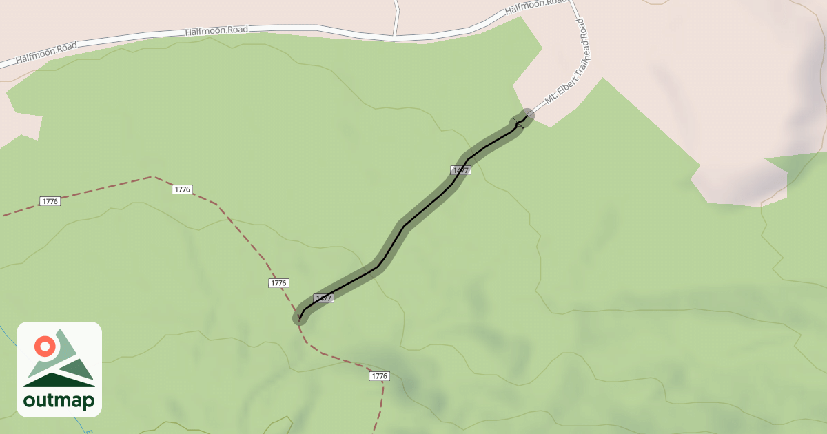 Map of Mount Elbert Cutoff Trail