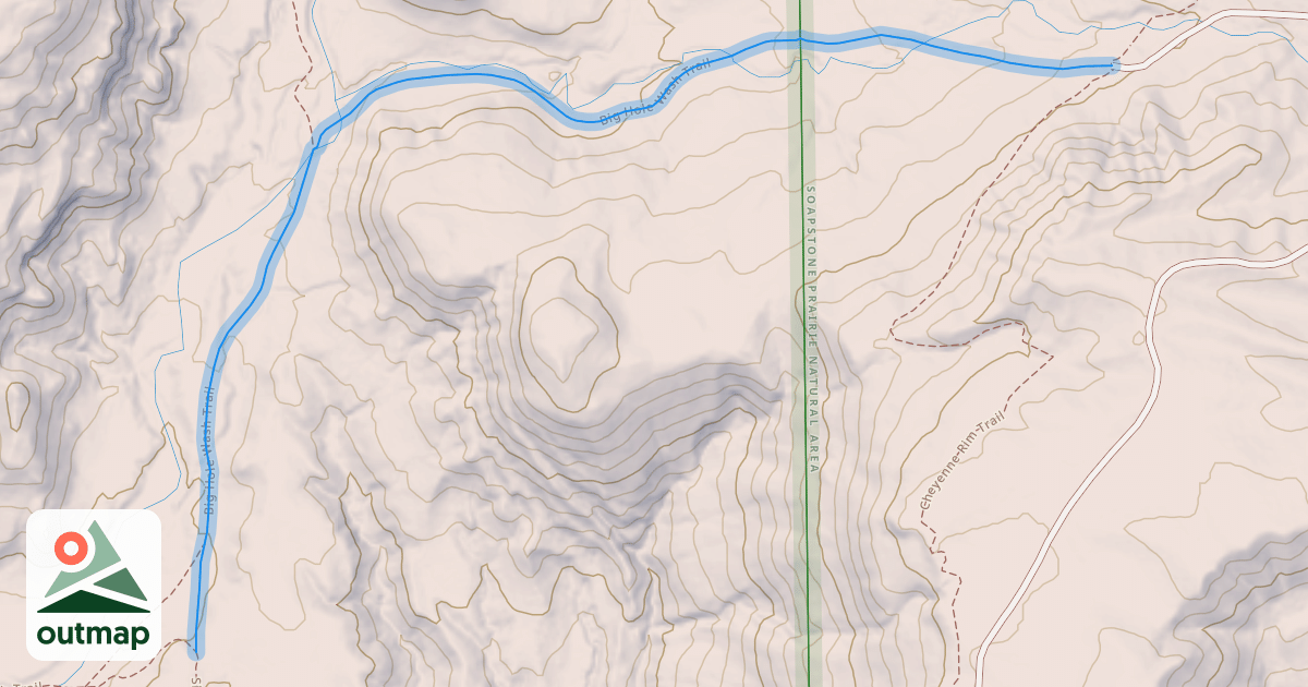 Map of Big Hole Wash Trail