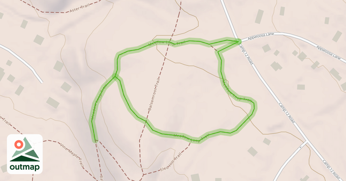Map of Meadow Loop Trail
