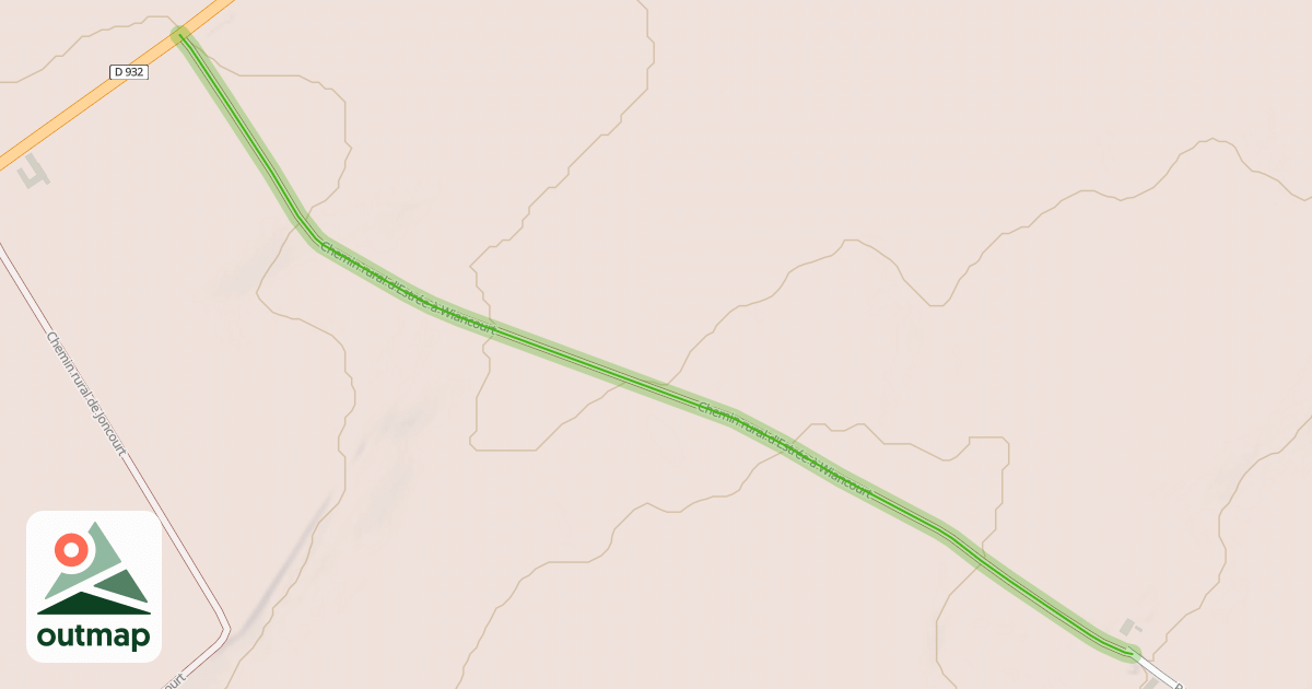 Map of Chemin rural d'Estrée à Wiancourt