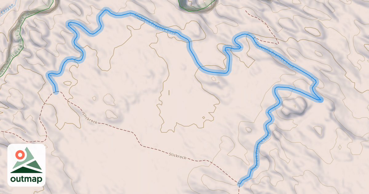 Map of Slickrock Practice Loop