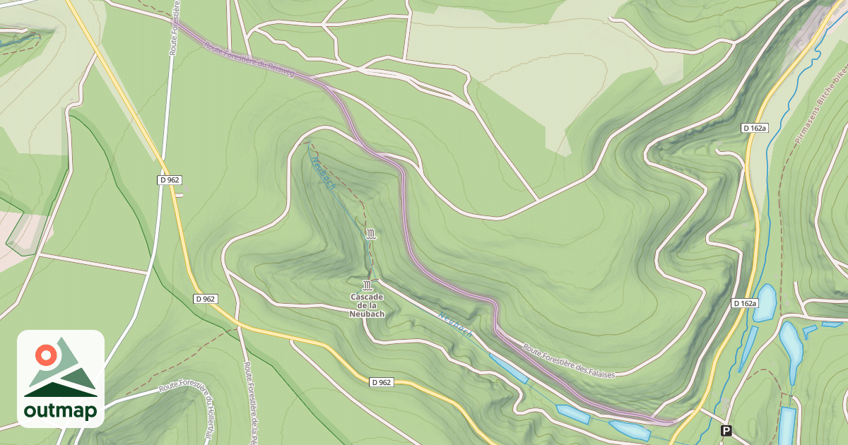 Map of Route Forestière du Reisweg