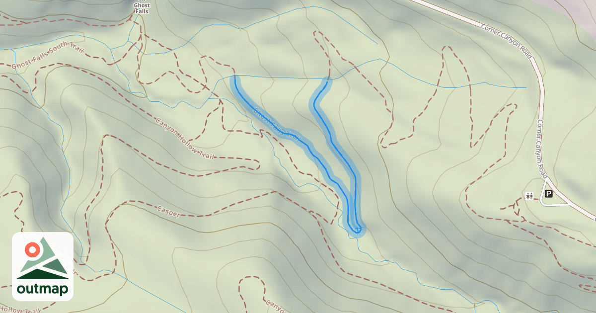 Map of Ghost Falls Trail