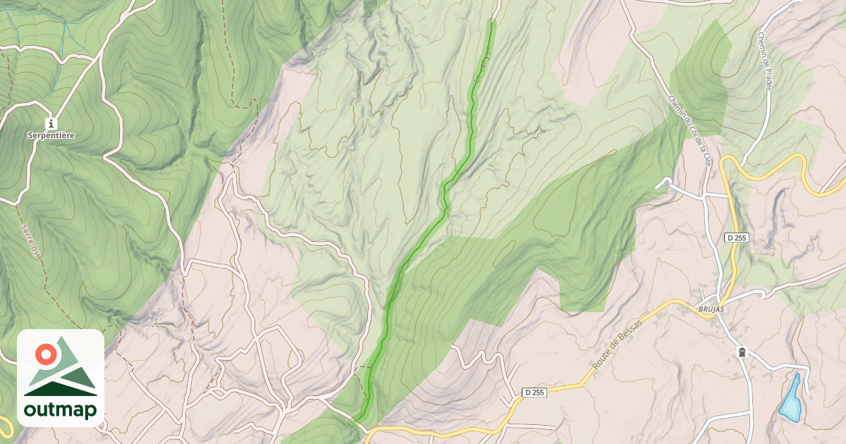 Map of Le canyon