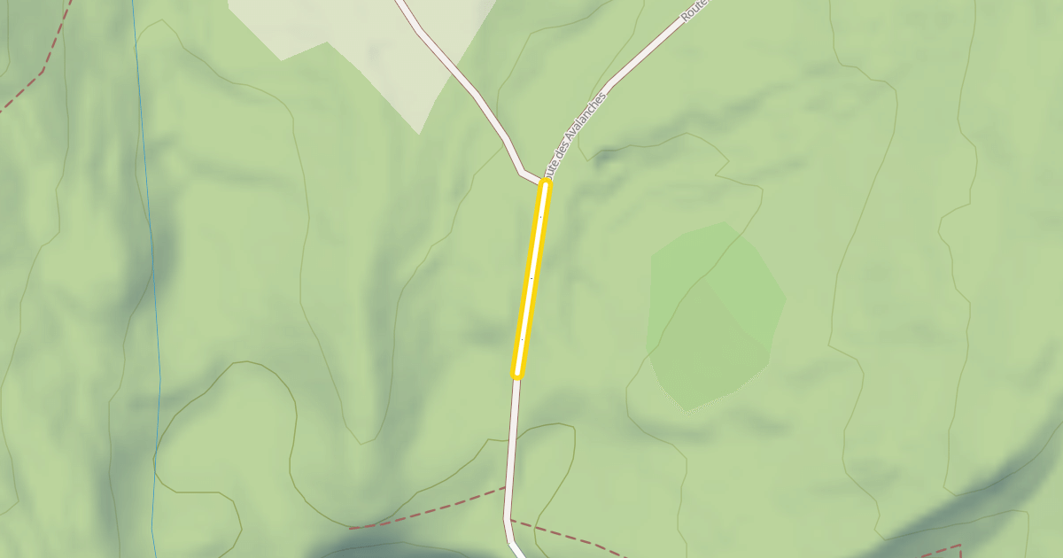 Map preview of Route des Avalanches