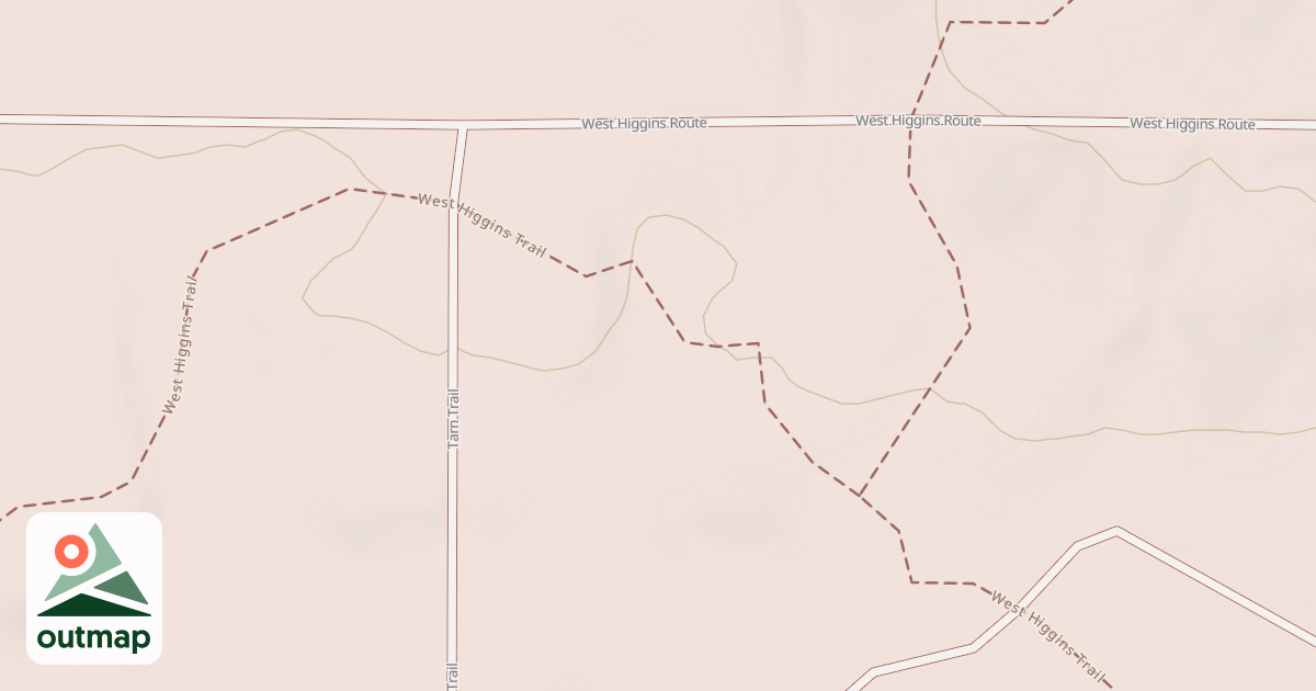 Map of West Higgins Trail