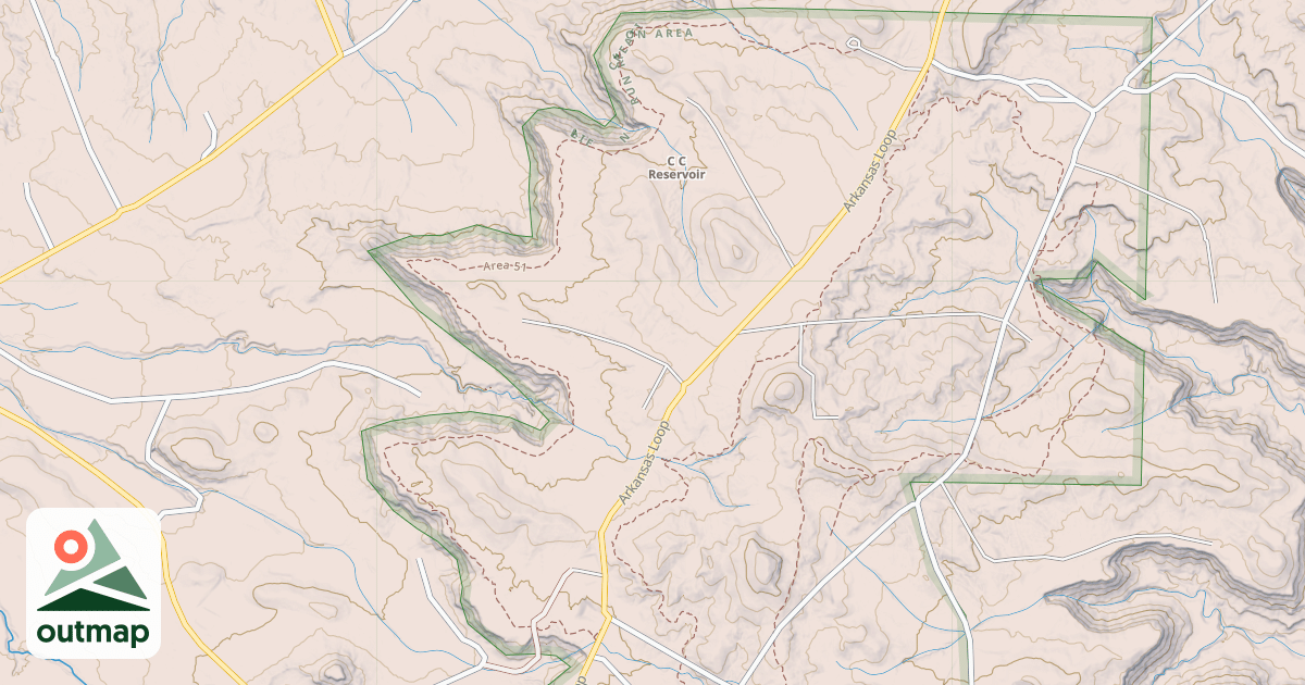 Map of Alien Run Trail (Outer Limits Loop)