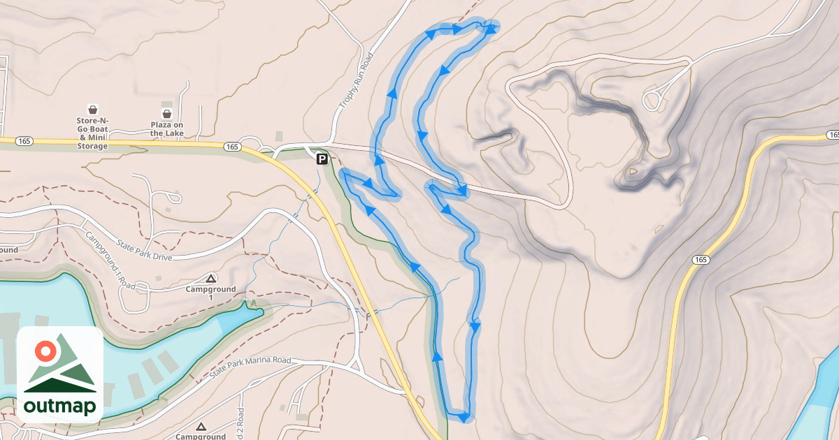 Map of White River Valley Trail System - Green Loop