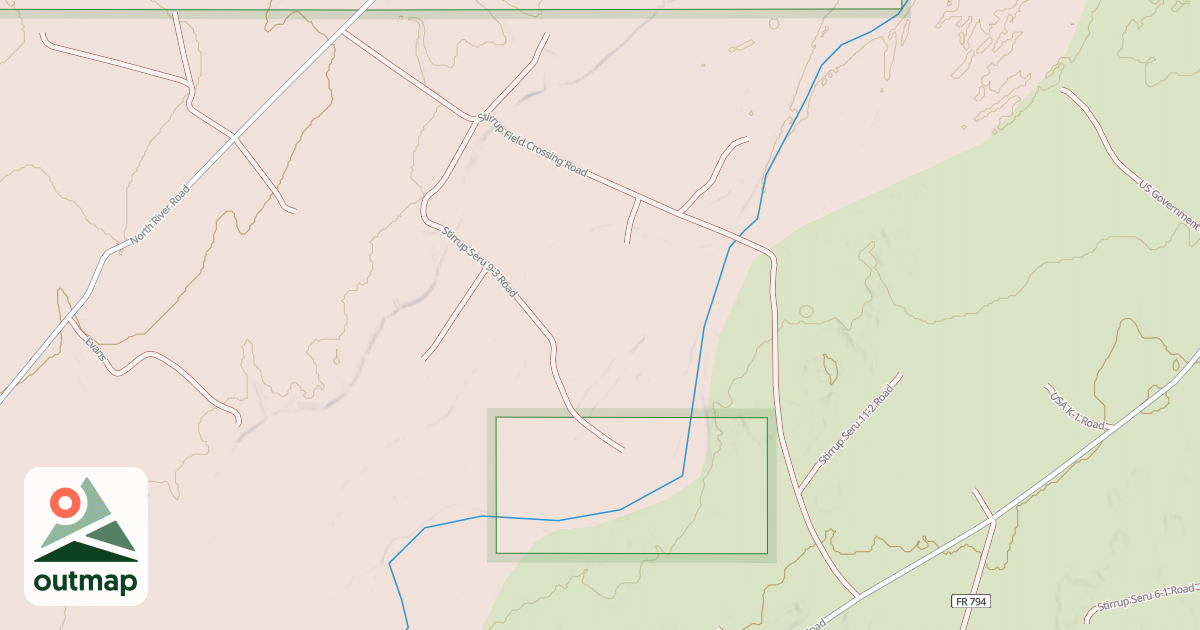 Map of STIRRUP FIELD CROSSING