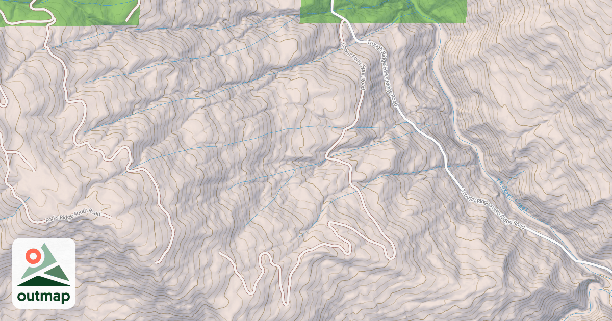 Map of LOWER FORKS SPUR