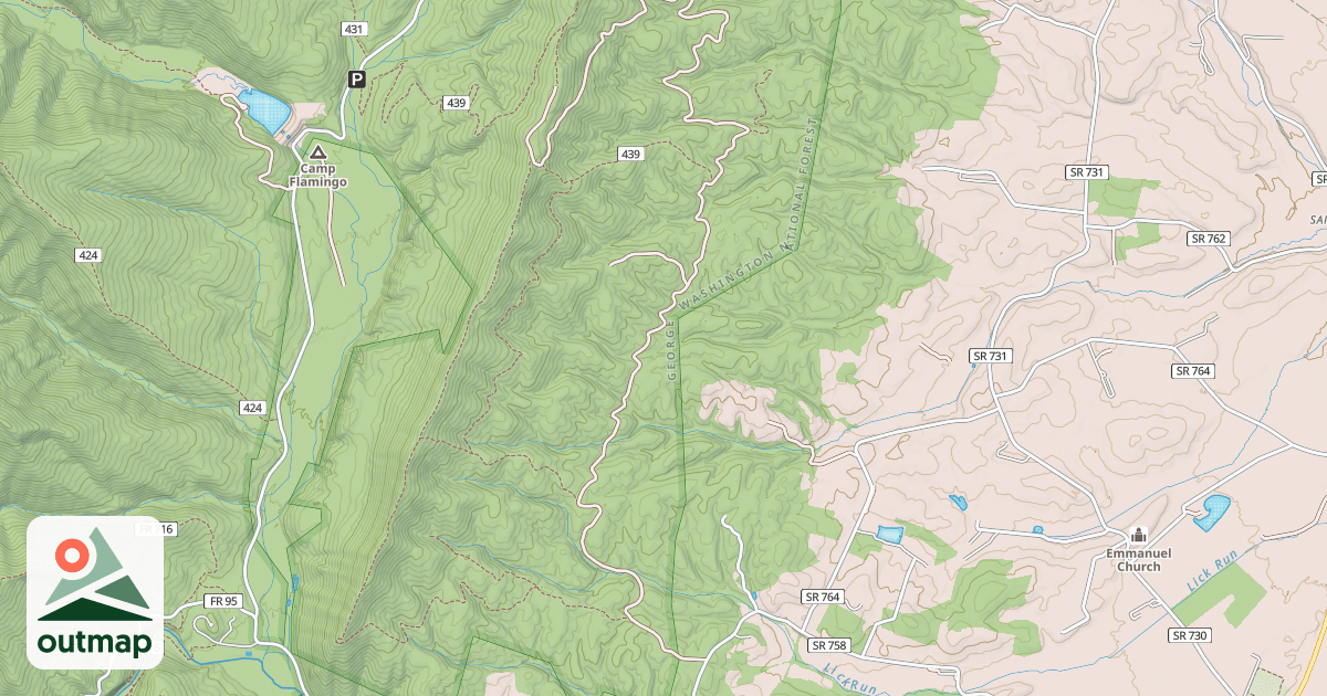 Map of NARROWBACK