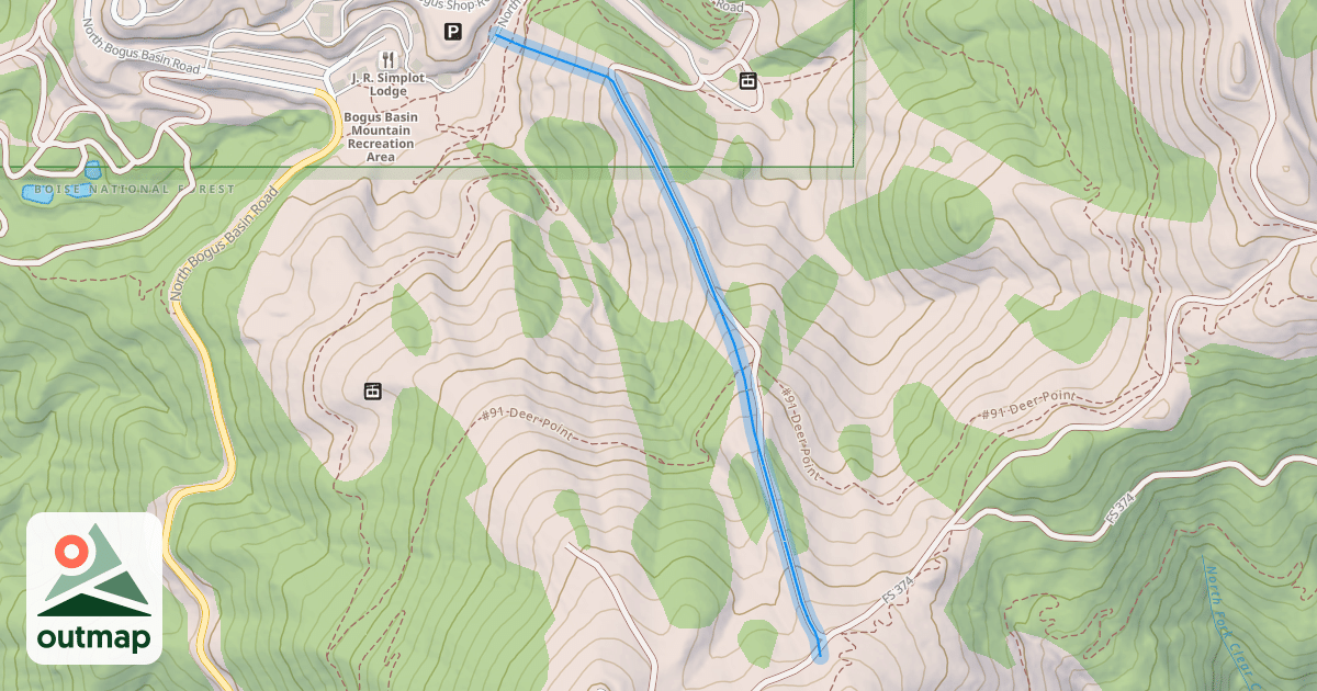 Map of Shaker Ridge