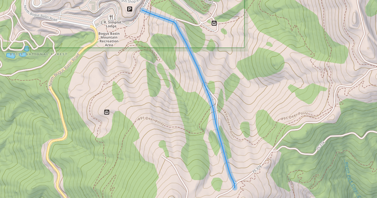 Map preview of Shaker Ridge
