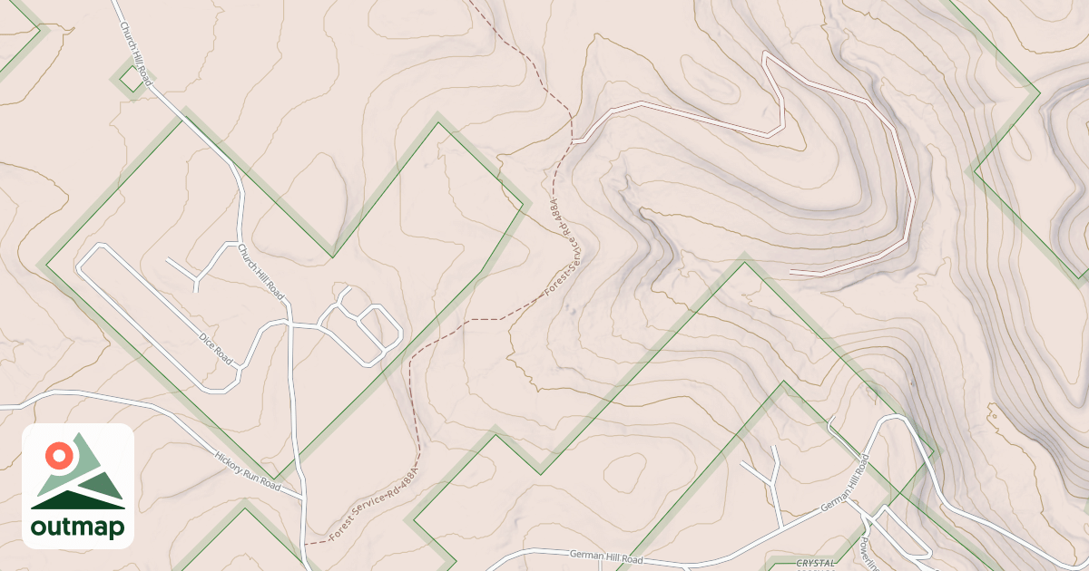 Map of RECK BRANCH