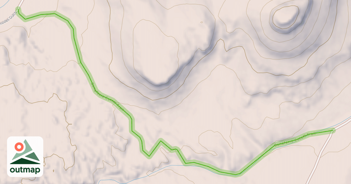 Map of Bonafacio Cutoff Trail