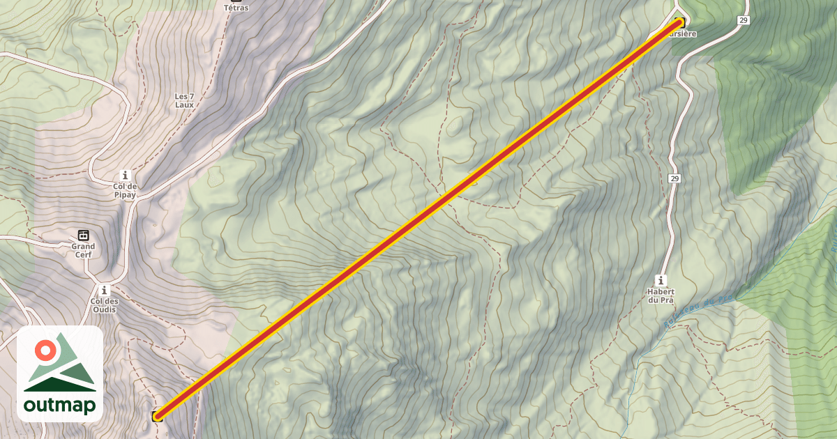 Map of Oursière