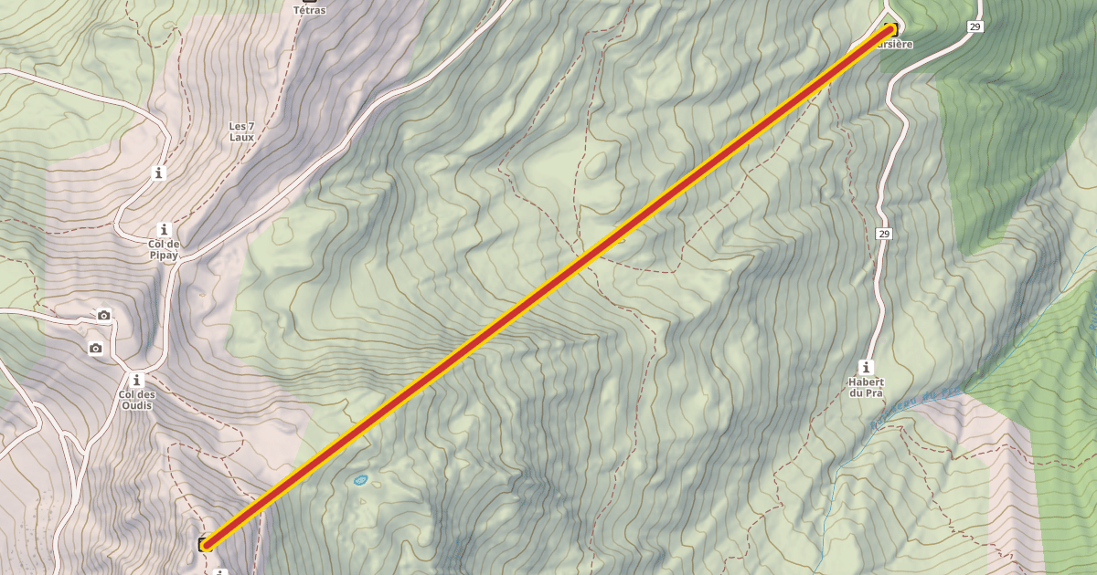 Map preview of Oursière