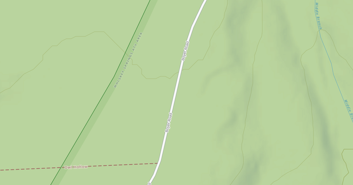 Map preview of Whiskey Springs Trails