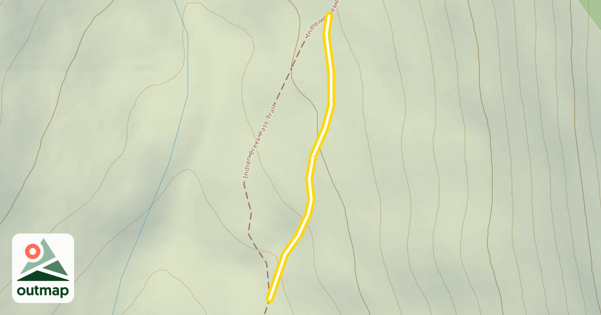 Map of Indian Creek Pass Winter Trail